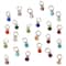 Mini Rhodium-Coloured Glass Charm Set by Bead Landing™